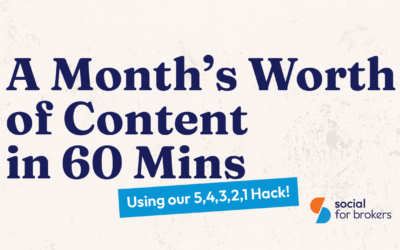 A Month’s Worth of Content in 60 Mins ⏰